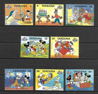 Disney Set Tanzania 1988 60th Anniversary Of Mickey Mouse MNH - Disney