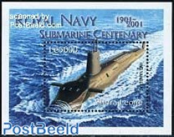 Sierra Leone 2001 Vanguard Submarine S/s, Mint NH, Transport - Ships And Boats - Barche