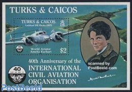 Turks And Caicos Islands 1985 I.C.A.O. S/s, Mint NH, Transport - Aircraft & Aviation - Aviones