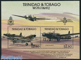 Trinidad & Tobago 1991 World War II S/s, Mint NH, History - Transport - World War II - Aircraft & Aviation - Seconda Guerra Mondiale