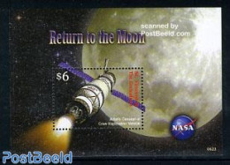 Saint Vincent 2006 Return To The Moon S/s, Mint NH, Transport - Space Exploration - St.Vincent (1979-...)