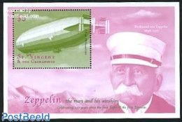 Saint Vincent 2000 Zeppelin S/s, Mint NH, Transport - Zeppelins - Zeppelines