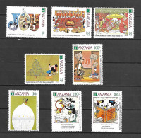 Disney Set Tanzania 1991 Christmas Cards MNH - Disney