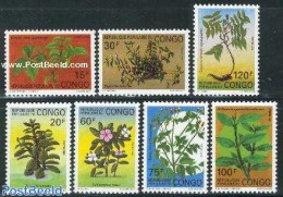 Congo Republic 1991 Medical Plants 7v, Mint NH, Health - Nature - Health - Flowers & Plants - Sonstige & Ohne Zuordnung