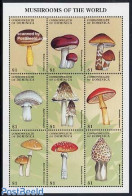 Dominica 1998 Mushrooms 9v M/s, Boletus Ornatipes, Mint NH, Nature - Mushrooms - Paddestoelen