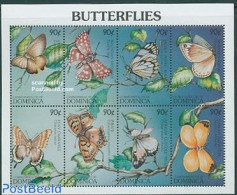 Dominica 1997 Butterflies 8v M/s, Mint NH, Nature - Butterflies - Repubblica Domenicana