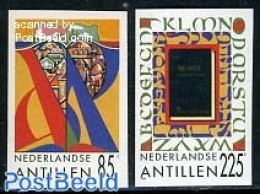 Netherlands Antilles 1996 Papiamentu Bible 2v Imperforated, Mint NH, Religion - Bible Texts - Judaica - Art - Books - Cristianismo