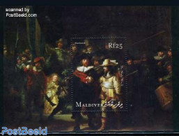 Maldives 2001 Rijksmuseum S/s, Mint NH, History - Netherlands & Dutch - Art - Museums - Paintings - Rembrandt - Geografia