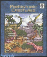 Guyana 2001 Preh. Animals 6v M/s, Mint NH, Nature - Prehistoric Animals - Préhistoriques