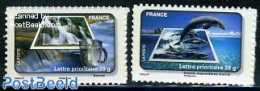 France 2010 Water Festival 2v S-a, Mint NH, Nature - Sea Mammals - Water, Dams & Falls - Nuevos