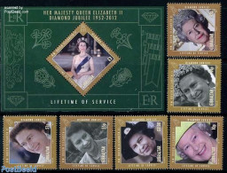 Gibraltar 2012 Elizabeth II Diamond Jubilee 6v+s/s, Mint NH, History - Kings & Queens (Royalty) - Royalties, Royals