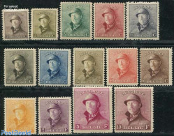 Belgium 1919 Definitives 14v, King Albert I With Helmet, Mint NH, History - World War I - Nuovi