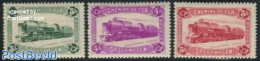 Belgium 1934 Parcel Stamps 3v, Unused (hinged), Transport - Railways - Unused Stamps