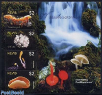 Nevis 2004 Mushrooms 4v M/s, Mint NH, Nature - Mushrooms - Hongos