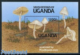 Uganda 1991 Mushroom S/s, Leucocoprinus Cepaestipes, Mint NH, Nature - Mushrooms - Hongos