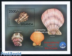 Uganda 1999 Int. Ocean Year S/s, Mint NH, Nature - Shells & Crustaceans - Mundo Aquatico