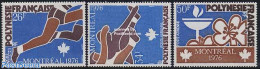 French Polynesia 1976 Olympic Games Montreal 3v, Mint NH, Sport - Athletics - Olympic Games - Nuovi