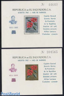 El Salvador 1961 G. Barrios 2 S/s, Mint NH, Nature - Flowers & Plants - El Salvador