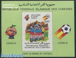 Comoros 1981 WC Football S/s Imperforated, Mint NH, Sport - Football - Isole Comore (1975-...)