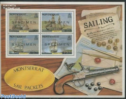 Montserrat 1986 Postal Ships S/s SPECIMEN, Mint NH, Transport - Post - Ships And Boats - Correo Postal