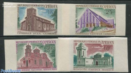 Cameroon 1966 Churches & Mosques 4v Imperforated, Mint NH, Religion - Churches, Temples, Mosques, Synagogues - Churches & Cathedrals