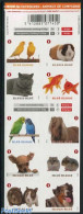 Belgium 2012 Companion Domestic Animals 10v S-a Foil Sheet, Mint NH, Nature - Animals (others & Mixed) - Birds - Cats .. - Nuovi