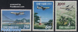 Taiwan 1963 Lin Yuan Shen 3v, Mint NH, Transport - Aircraft & Aviation - Ships And Boats - Art - Bridges And Tunnels - Flugzeuge