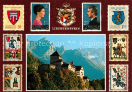 73589367 Liechtenstein  Schloss Vaduz Fuerstenpaar Staatswappen Briefmarken  - Liechtenstein