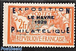 France 1929 Philatelic Exposition Le Havre 1v, Unused (hinged), Philately - Neufs