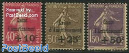 France 1930 C.A. Overprint 3v, Mint NH - Ungebraucht