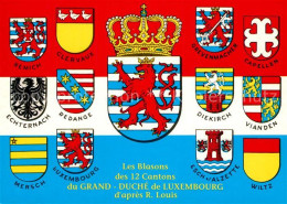 73589355 Luxembourg_Luxemburg Les Blasons Des 12 Cantons Du Grand Duché De Luxem - Sonstige & Ohne Zuordnung