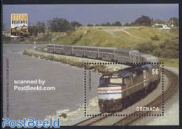 Grenada 2004 California Zephyr S/s, Mint NH, Transport - Railways - Trains