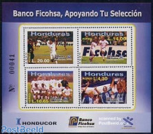 Honduras 2004 Ficohsa Bank, Football 4v M/s, Mint NH, Sport - Various - Football - Banking And Insurance - Honduras