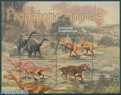 Antigua & Barbuda 2005 Prehistoric Animals 4v M/s, Mint NH, Nature - Prehistoric Animals - Préhistoriques
