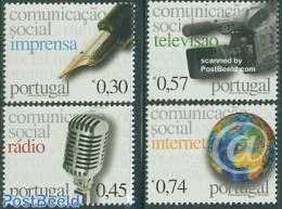 Portugal 2005 Social Communication 4v, Mint NH, Performance Art - Science - Various - Radio And Television - Computers.. - Ongebruikt