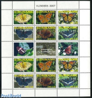 Suriname, Republic 2007 Butterflies 2x6v In M/s, Mint NH, Nature - Butterflies - Suriname