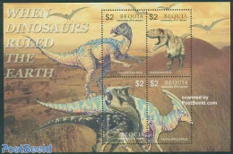 Saint Vincent & The Grenadines 2005 Bequia Preh. Animals 4v M/s, Tenontosaurus, Mint NH, Nature - Prehistoric Animals - Prehistóricos