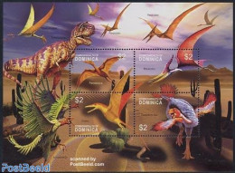 Dominica 2005 Preh. Animals 4v M/s, Pterodactylus, Mint NH, Nature - Prehistoric Animals - Preistorici