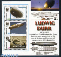 Grenada 2006 Ludwig Durr 3v M/s, Mint NH, Transport - Ships And Boats - Zeppelins - Bateaux