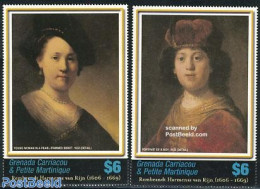 Grenada Grenadines 2006 Carriacou, Rembrandt 2v (large Stamps), Mint NH, Art - Paintings - Rembrandt - Grenade (1974-...)