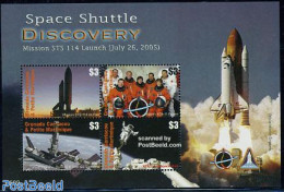 Grenada Grenadines 2006 Space Shuttle Discovery 4v M/s, Mint NH, Transport - Space Exploration - Grenada (1974-...)