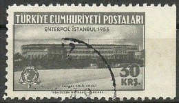 Turkey; 1955 General Assembly Of The International Criminal Police 30 K. ERROR "Imperf. Edge" - Oblitérés