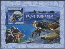 Mozambique 2007 Shellfish S/s, Mint NH, Nature - Shells & Crustaceans - Crabs And Lobsters - Mundo Aquatico