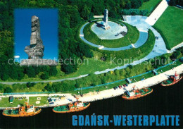 73589274 Gdansk Westerplatte Denkmal Fliegeraufnahme Gdansk - Poland