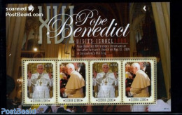 Sierra Leone 2009 Popes Visit To Israel S/s, Mint NH, Religion - Pope - Päpste