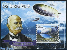 Sao Tome/Principe 2008 Zeppelin S/s, Mint NH, Transport - Zeppelins - Zeppelines