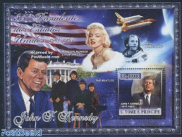 Sao Tome/Principe 2007 J.F. Kennedy S/s (topicals On Border), Mint NH, History - Performance Art - Transport - America.. - Musik