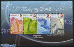 Tanzania 2008 Beijing Olympics 4v M/s, Mint NH, Sport - Athletics - Basketball - Olympic Games - Swimming - Athlétisme