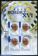 Tuvalu 2009 Pope Benedict XVI 4v M/s, Mint NH, Religion - Pope - Religion - Papas