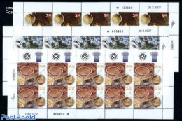 Israel 2007 World Heritage M/ss (3), Mint NH, History - World Heritage - Unused Stamps (with Tabs)